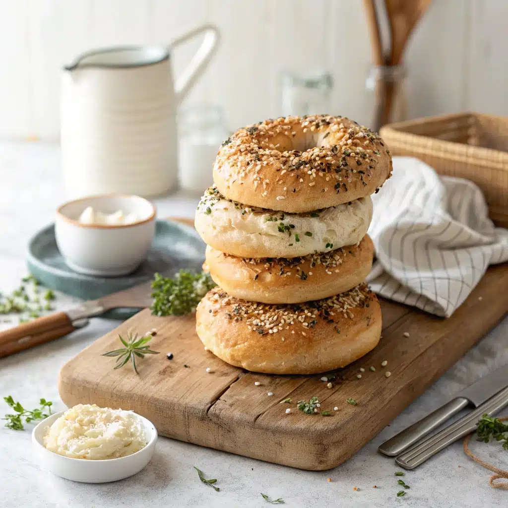 cottage cheese and bagel recipe fresh stack