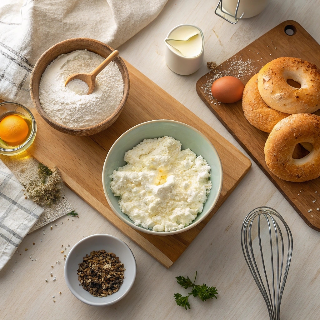 Cottage Cheese Bagels Recipe Easy – No Yeast, High Protein Joy 6 Cottage cheese bagels recipe easy ingredients layout