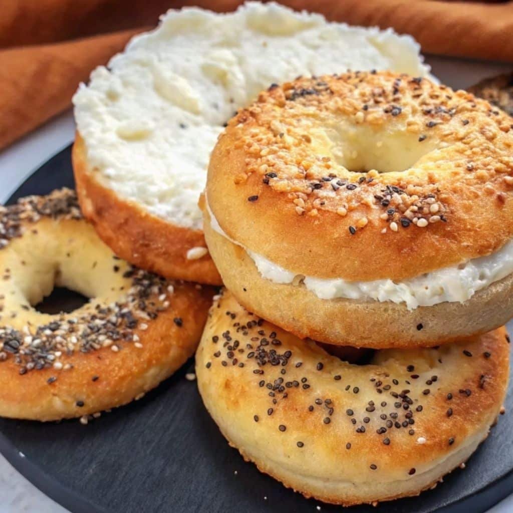 High Protein cottage cheese bagels