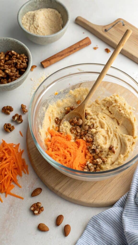 Simple Carrot Cake Cookies: Easy, Moist & Irresistible Bites 6 Mixing carrot cake cookie dough