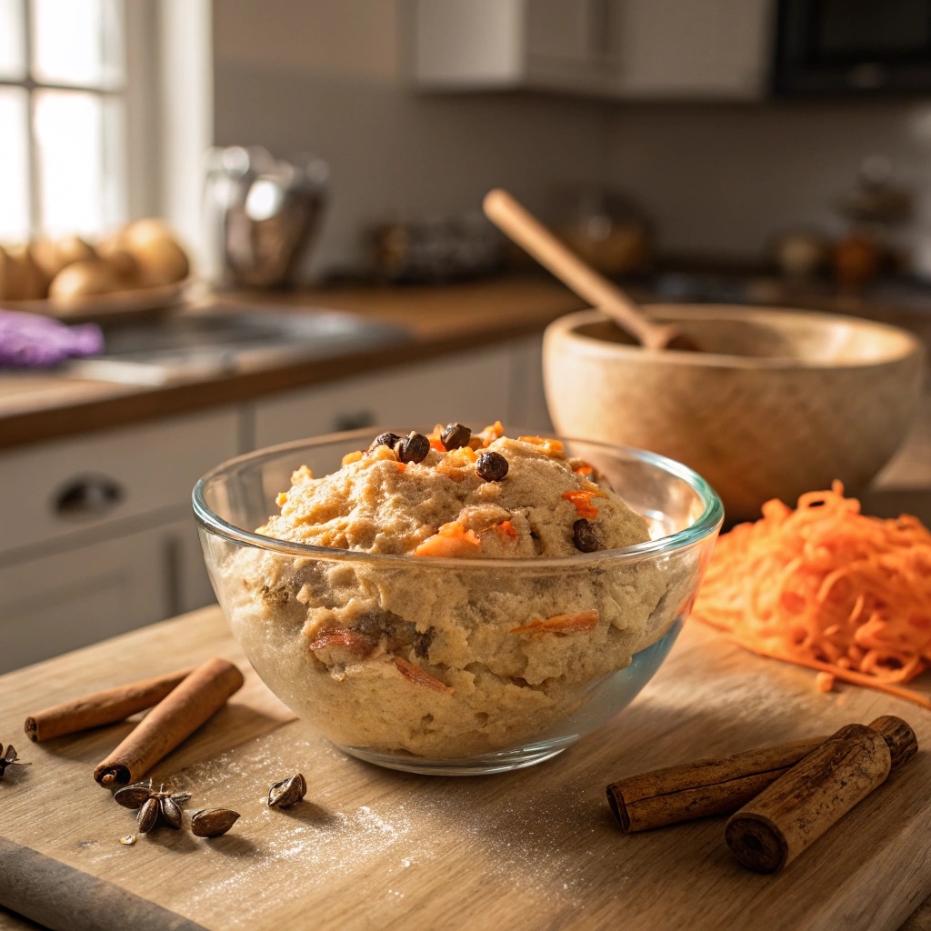 Carrot Cake Box Mix Cookies: Soft, Spiced & Easy to Make 7 Mixing carrot cake cookie dough