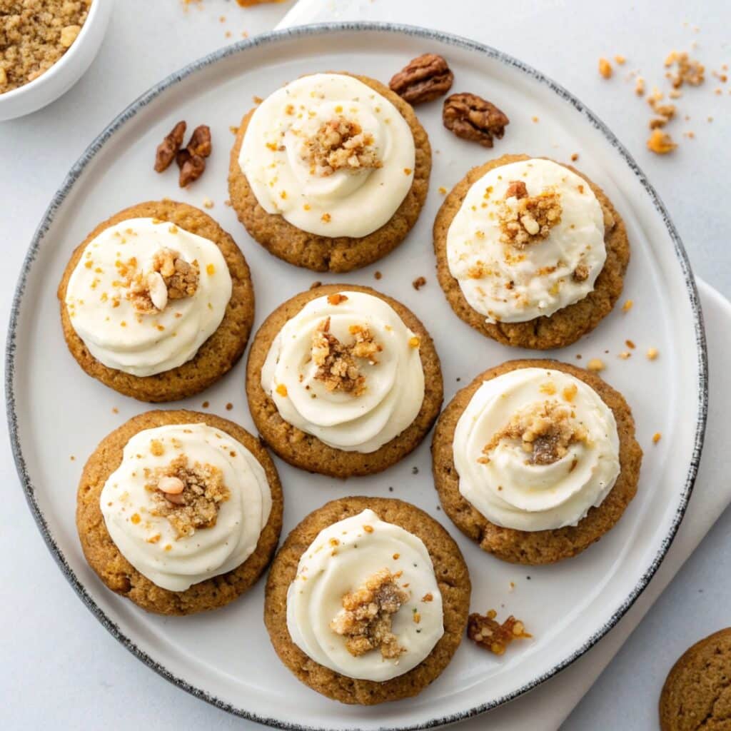 Carrot Cake Crumbl Cookie Calories – What You Need to Know Before Eating One 10 Carrot cake Crumbl cookies served with frosting