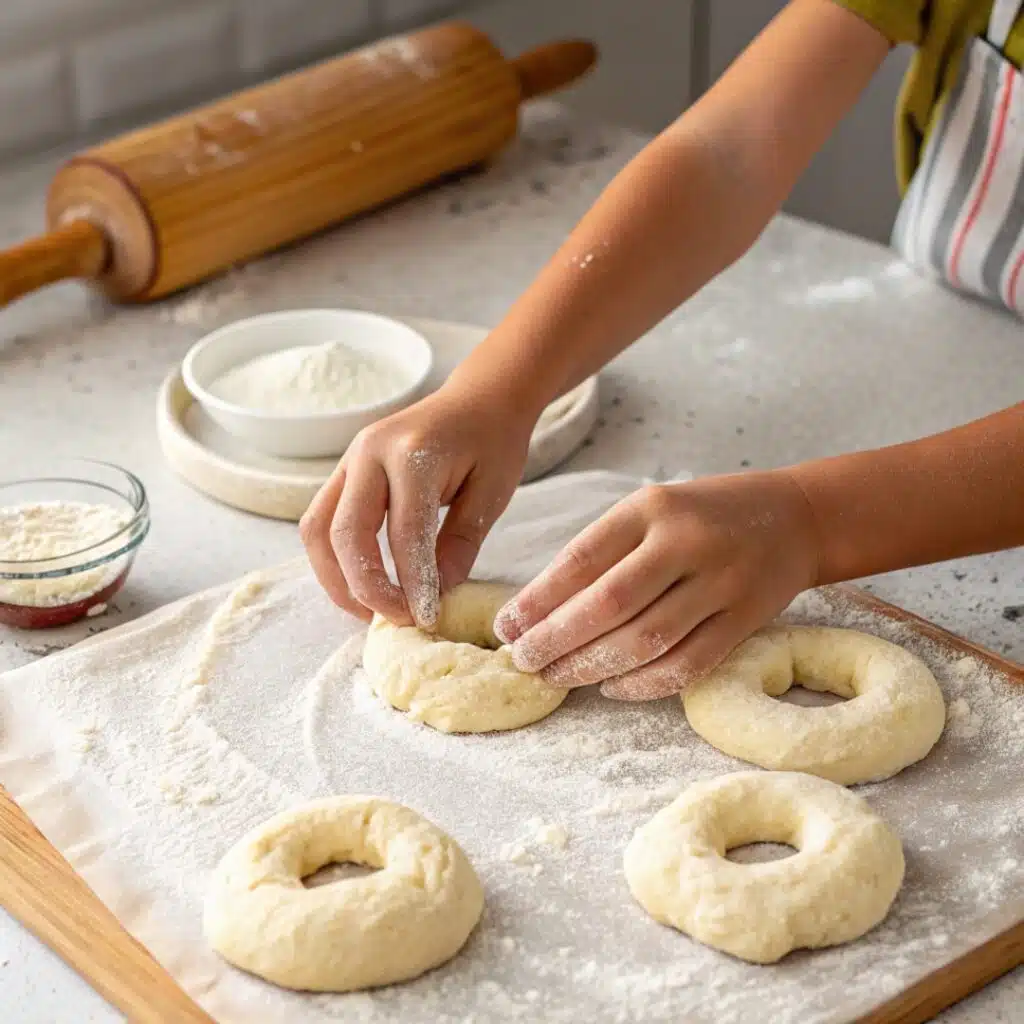 Best Cottage Cheese Bagels Recipe – Easy, High-Protein, No Yeast best cottage cheese bagels recipe Shaping cottage cheese bagel dough