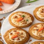Simple Carrot Cake Cookies: Easy, Moist & Irresistible Bites 7 Simple carrot cake cookies on rustic plate