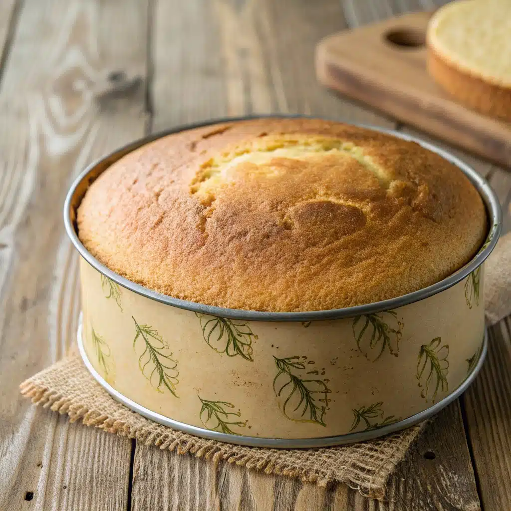 how to bake a cake golden sponge fresh from oven