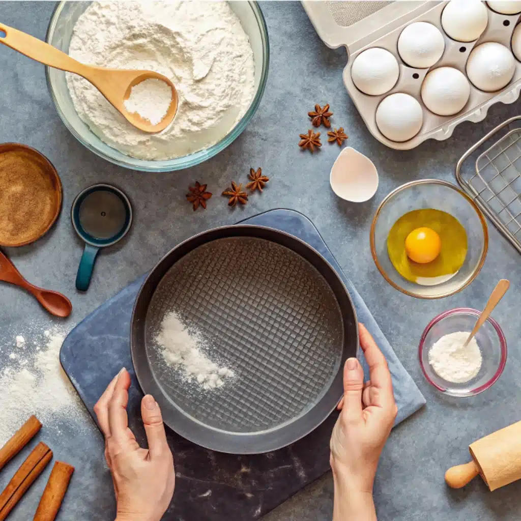 how to bake a cake process