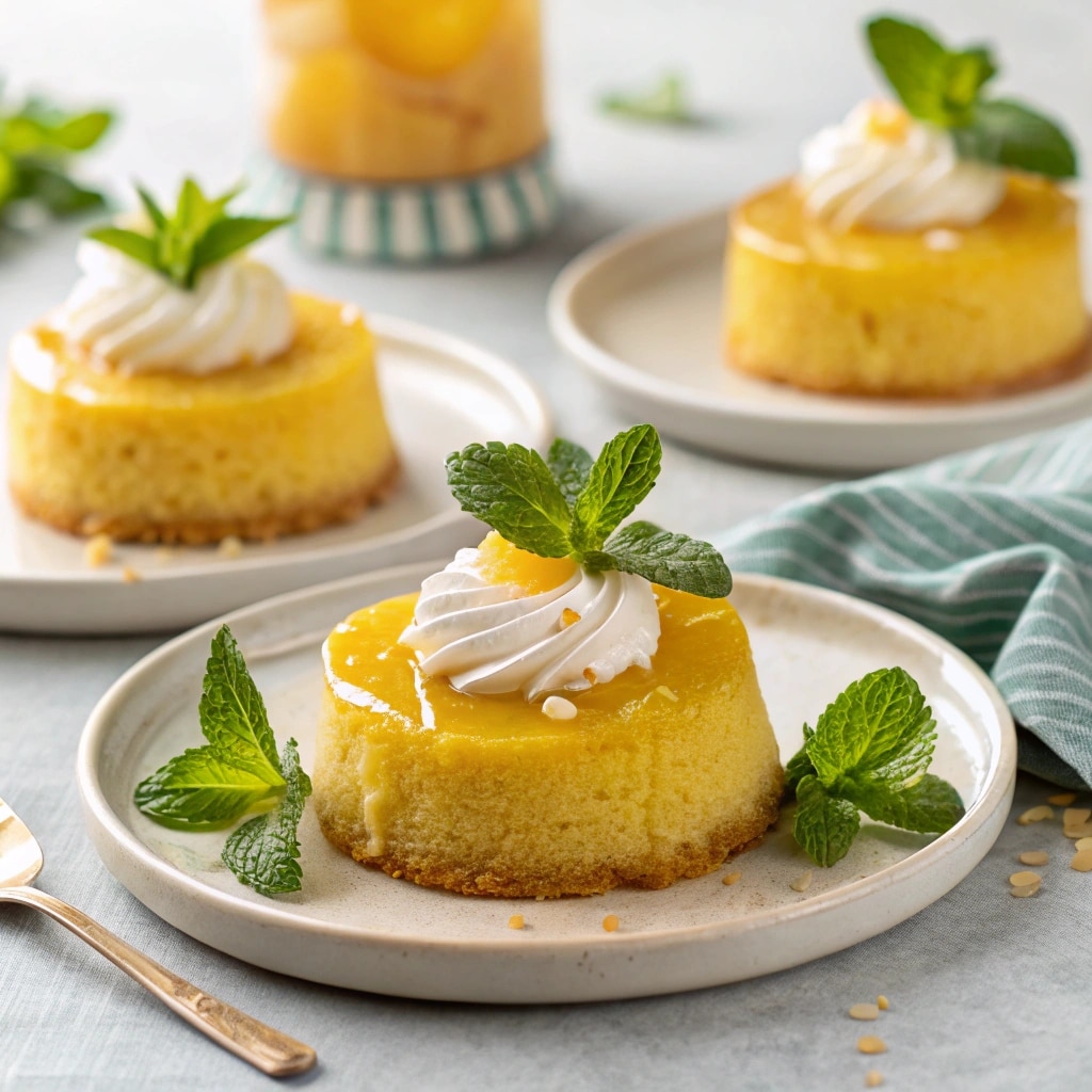 Pineapple Juice Cake Recipe – The Ultimate Moist & Flavorful Dessert 8 Mini pineapple juice cake serving ideas