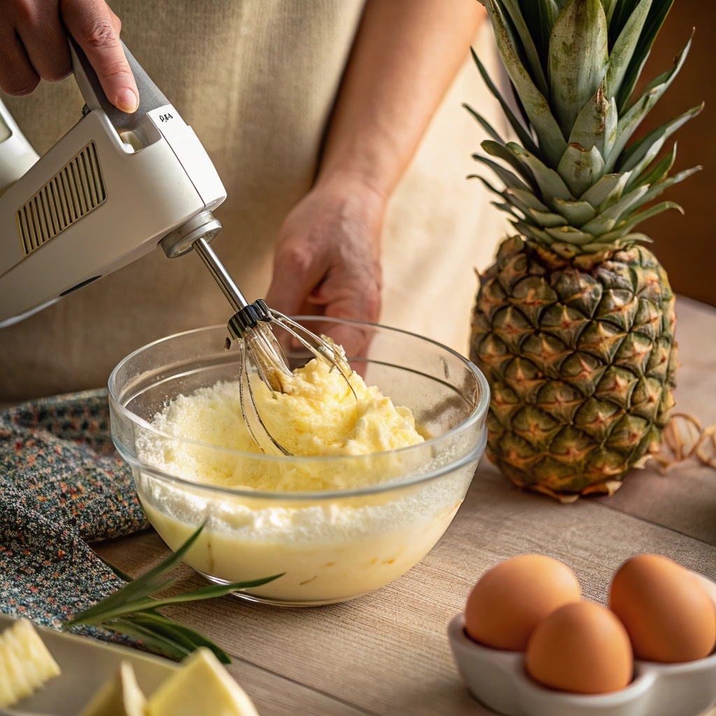 Pineapple Sugar Cookie Recipe: A Soft and Tangy Tropical Favorite 7 Mixing butter and sugar for pineapple sugar cookie dough