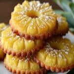 Pineapple Sugar Cookie Recipe: A Soft and Tangy Tropical Favorite 8 Freshly baked pineapple sugar cookies on a plate