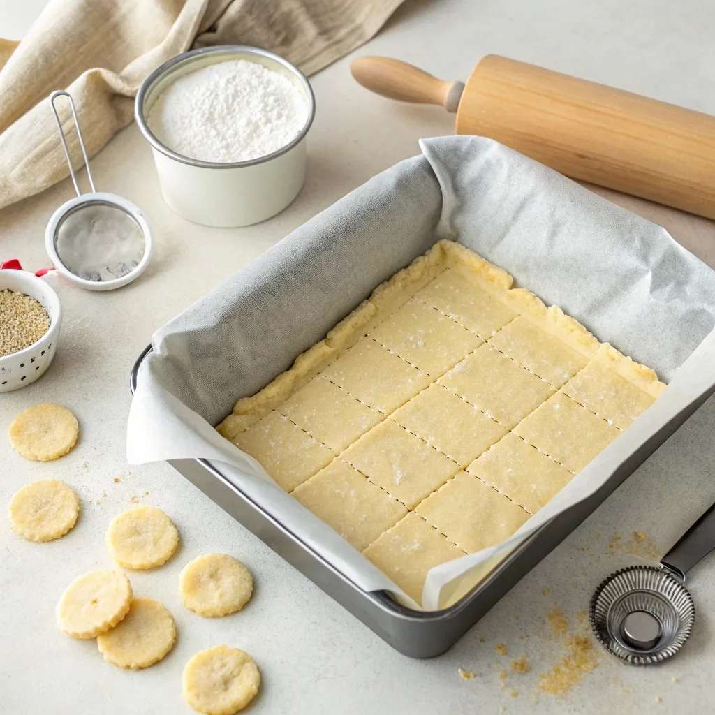 pressing cookie crust for almond bars