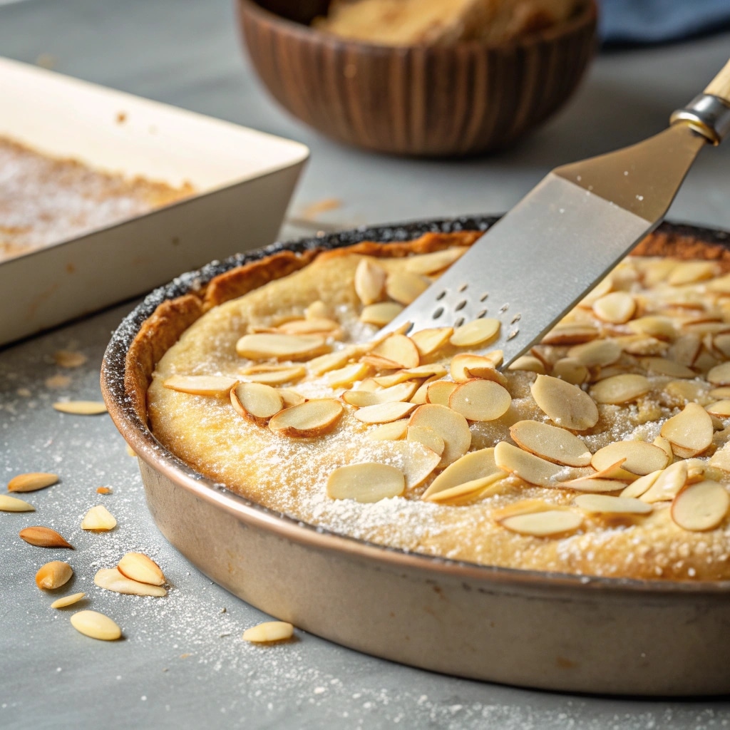 Almond Croissant Cookie Bars – The Ultimate Bakery‑Style Treat at Home 7 spreading almond filling over crust