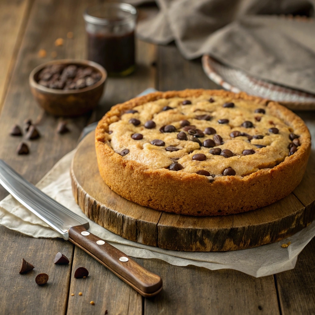 Chocolate Chip Cookie Cake Recipe – The Ultimate Homemade Guide 5 chocolate chip cookie cake recipe fresh from oven