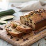 Ultimate Chocolate Chip Zucchini Bread Recipe – Moist, Melty & Sneaky Veggies 11 Chocolate chip zucchini bread recipe loaf sliced