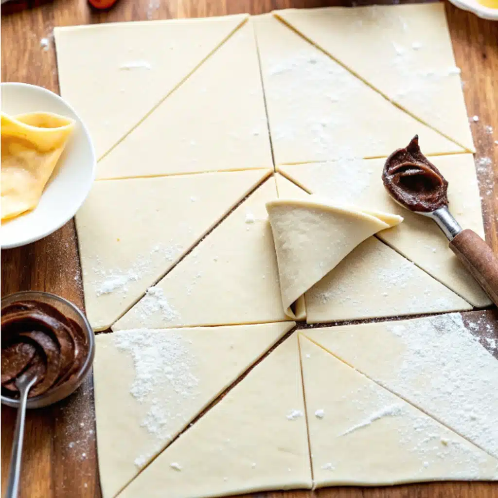 Croissant Nutella – From Quick & Easy to Bake-at-Home Luxury Croissant Nutella homemade croissant Nutella preparation