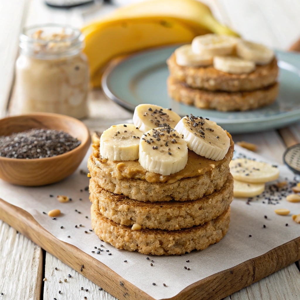 peanut-butter-banana-rice-cakes-featured Peanut butter and banana rice cakes healthy snack