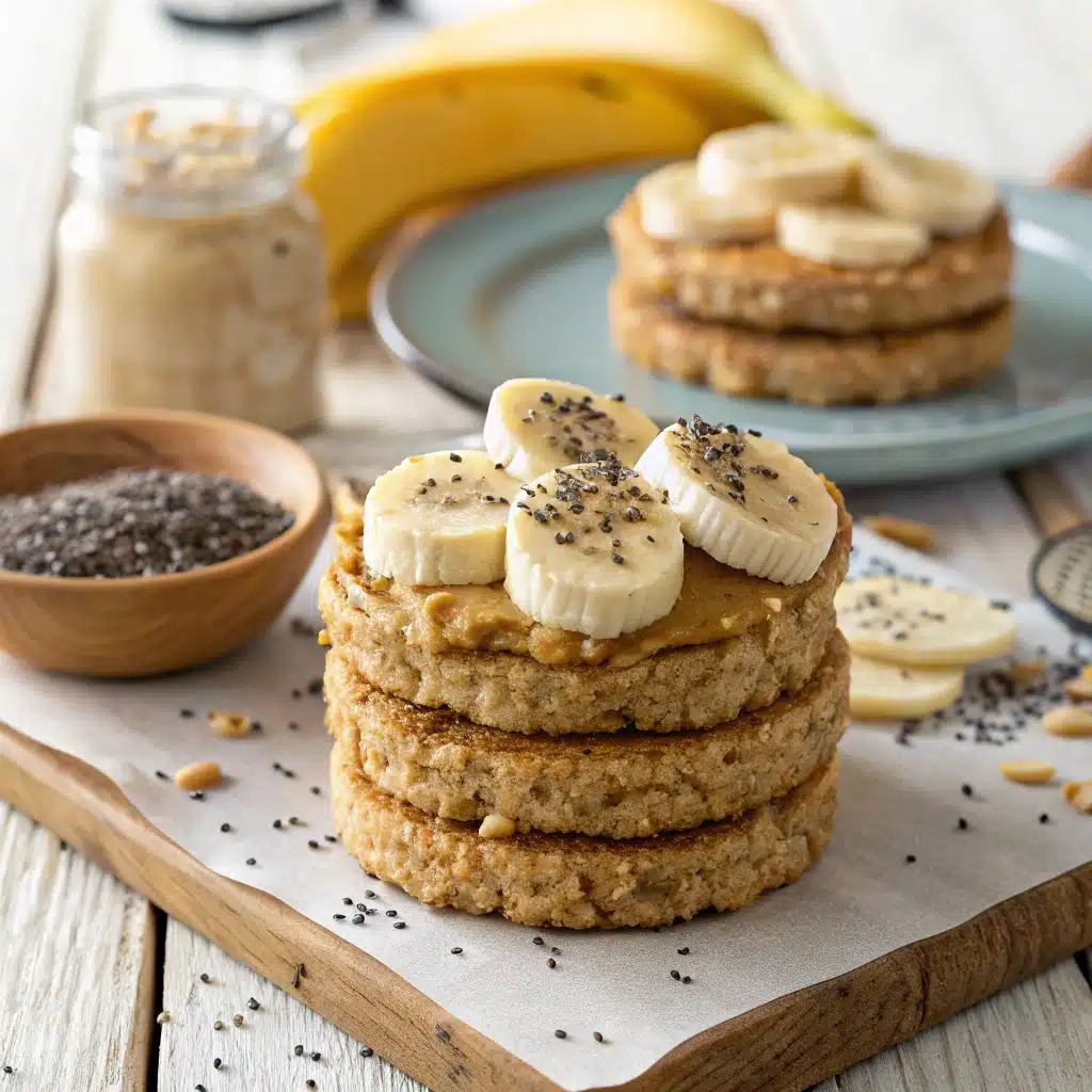 peanut-butter-banana-rice-cakes-featured Peanut butter and banana rice cakes healthy snack