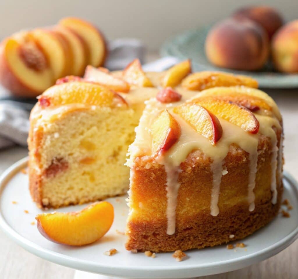 Southern Peach Buttermilk Pound Cake – Moist, Rich & Full of Southern Charm 6 Serving Southern Peach Buttermilk Pound Cake