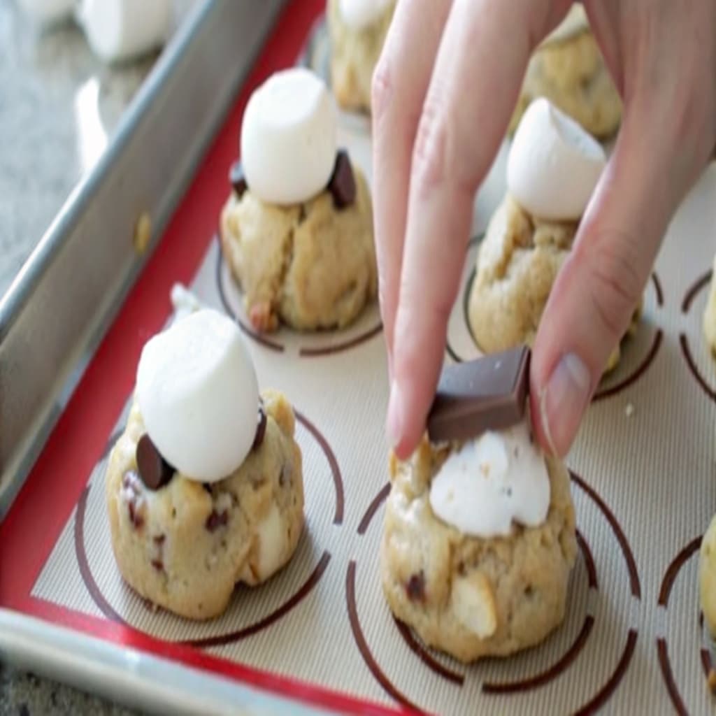 The Best Smore Cookies: A Gooey, Crispy, Chocolatey Dream Come True 6 aw s’more cookie dough ready to bake