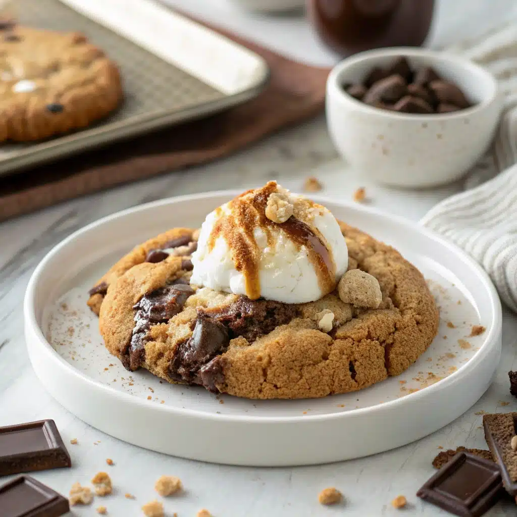 gooey smores Crumbl cookie 