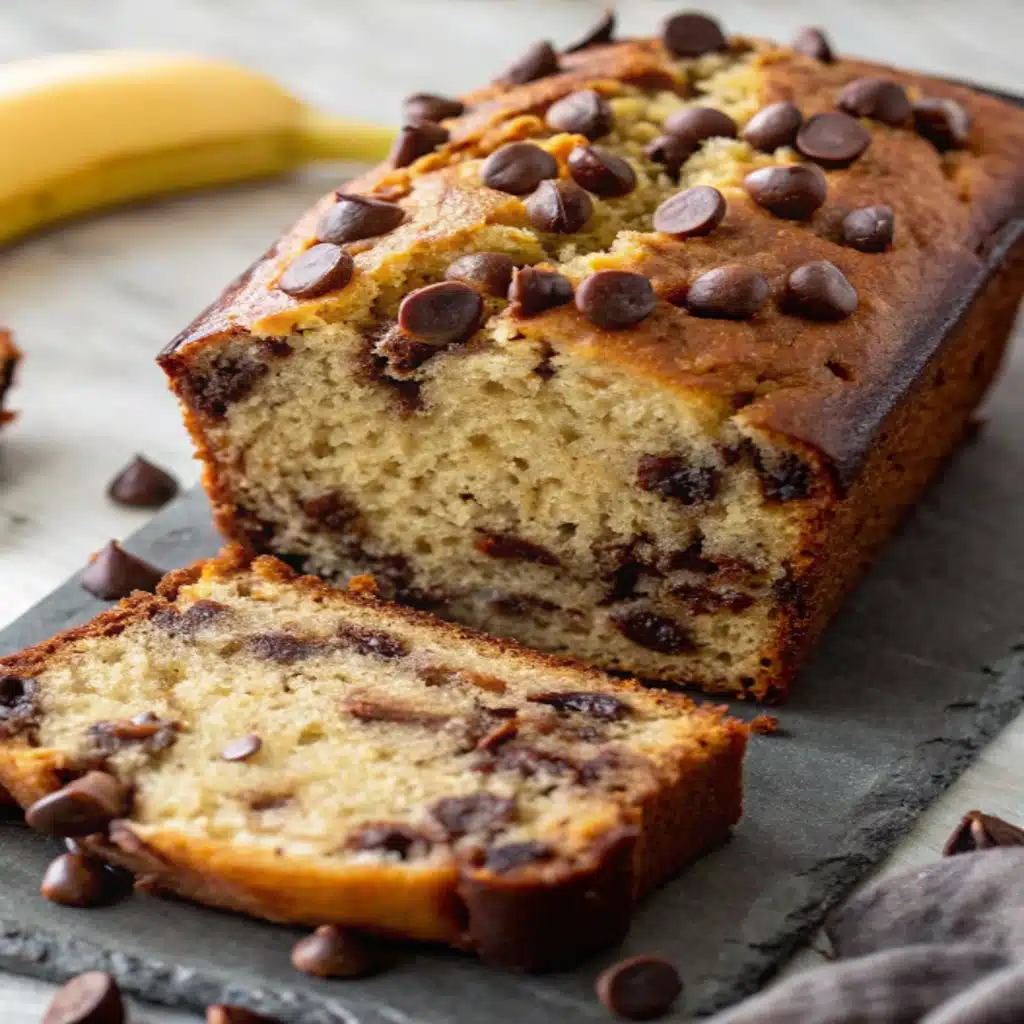 Super Moist Chocolate Chip Banana Bread Featured