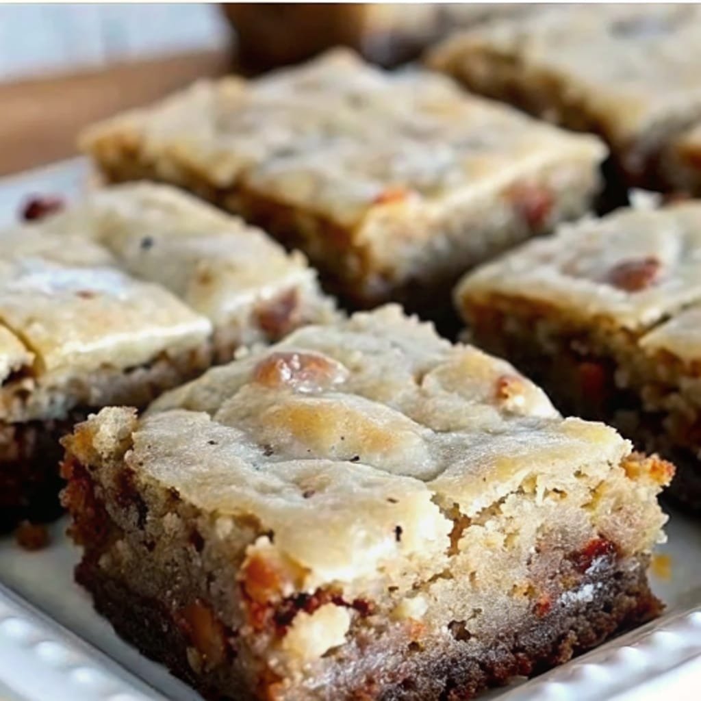 banana bread brownies served on plate