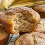 Cinnamon Banana Bread Muffins – A Cozy Breakfast Treat 8 cinnamon banana bread muffins fresh from oven