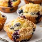 Easy blueberry muffins with juicy berries