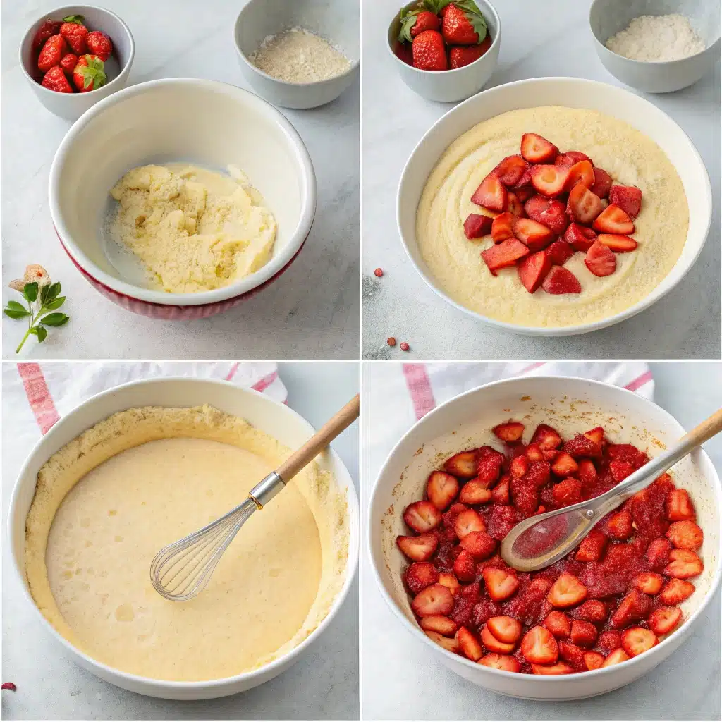 making french strawberry cake