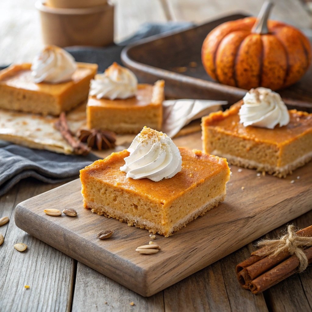 pumpkin pie bars recipe fall dessert