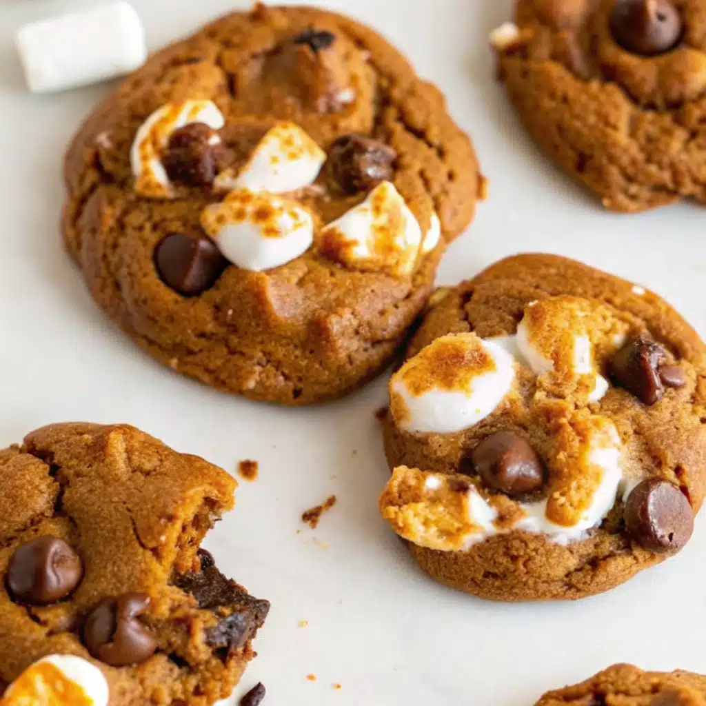 Gooey Pumpkin S’mores Cookies