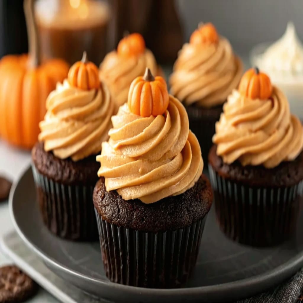 Chocolate Pumpkin Cupcakes Recipe – The Best Fall Dessert 7 Serving Chocolate Pumpkin Cupcakes