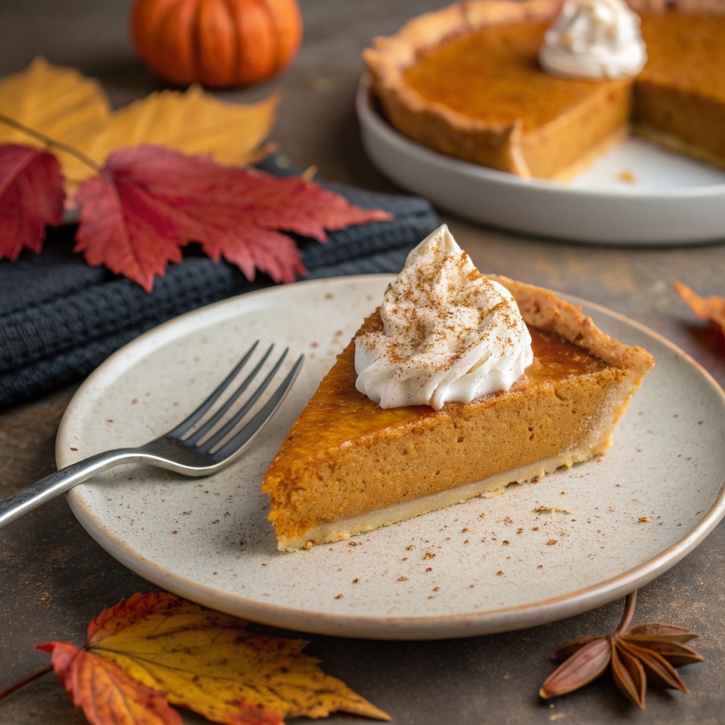 Best Pumpkin Pie Recipe – Classic, Creamy & Foolproof 8 erved slice of the best pumpkin pie recipe with whipped cream
