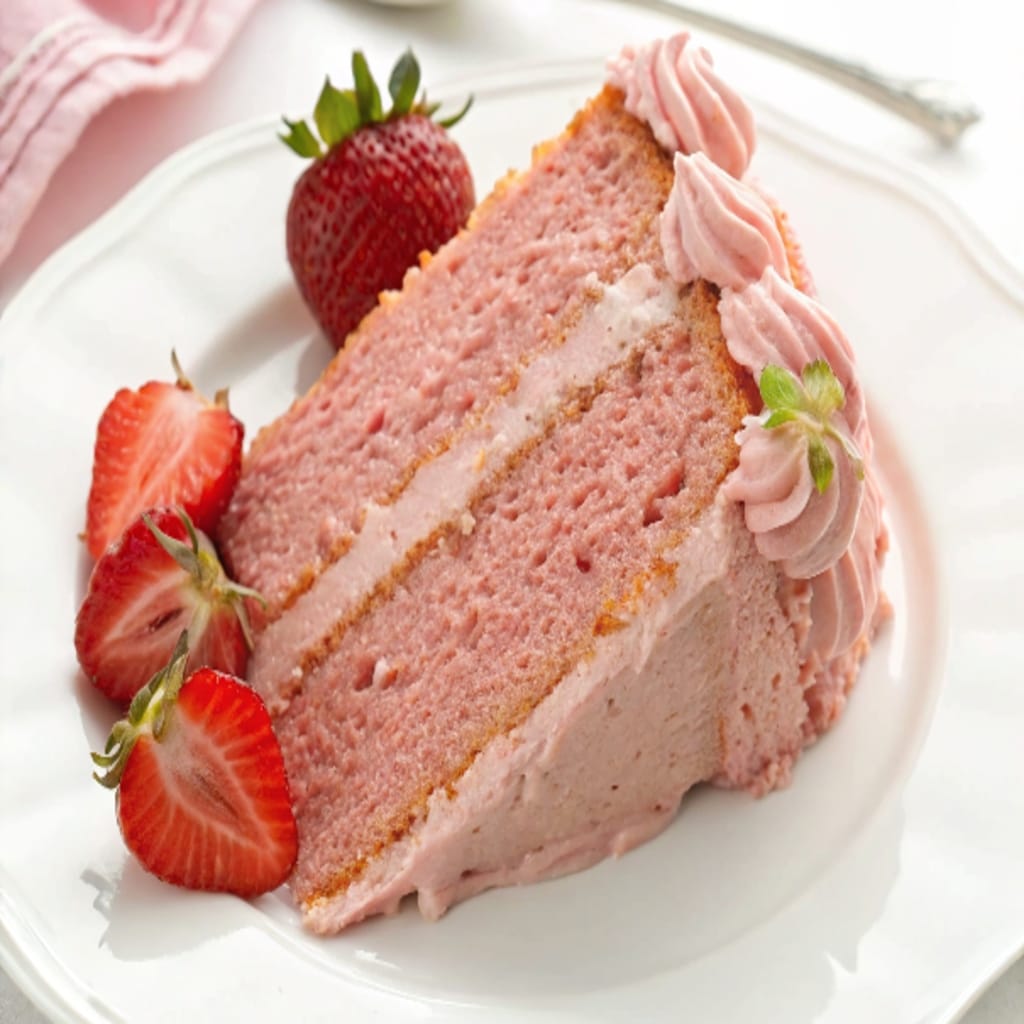 Homemade Strawberry Cake: The Ultimate Guide to a Fresh, Moist Dessert 8 Slice of strawberry cream cake with fresh berries