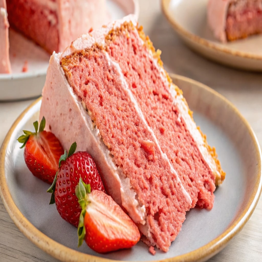 Homemade Strawberry Cake: The Ultimate Guide to a Fresh, Moist Dessert 11 Slice of strawberry cream cake with fresh berries