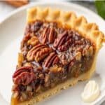 Traditional Pecan Pie Recipe (The Best Homemade Pie You’ll Ever Bake) 8 Traditional Pecan Pie with golden crust and glossy pecans