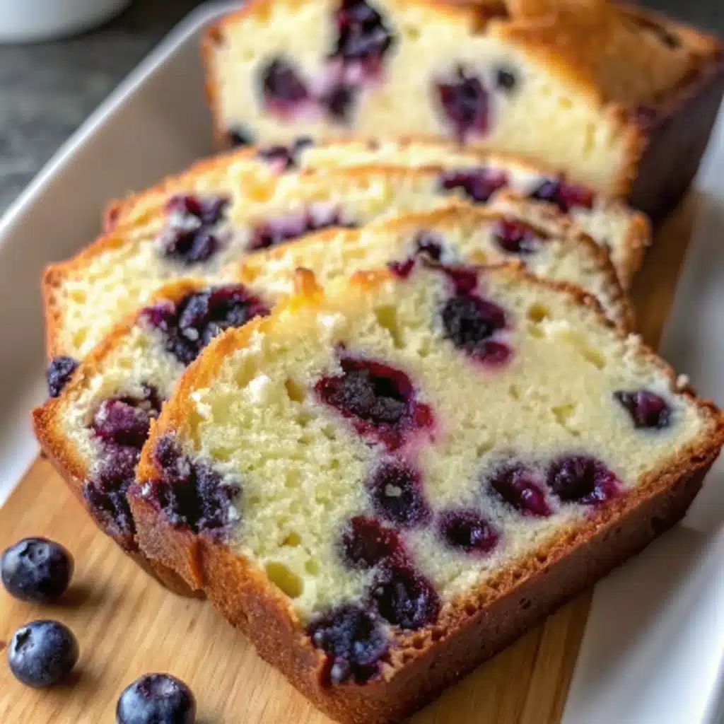 Vanilla Blueberry Bread – Easy, Moist & Irresistible Recipe Vanilla Blueberry Bread slices of vanilla blueberry bread