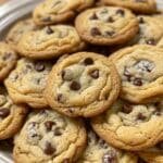 Best Chocolate Chip Cookie Recipe – Brown Butter Edition 8 brown butter chocolate chip cookies with melted chocolate
