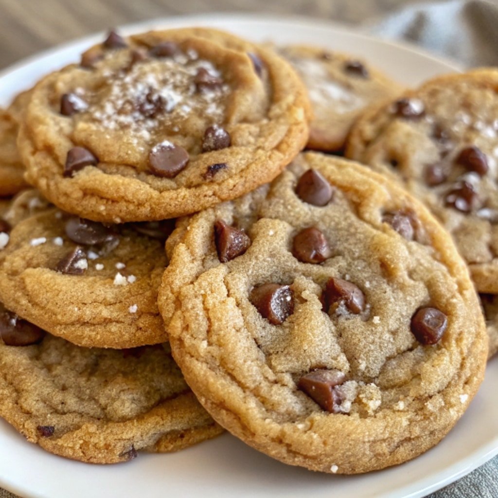 Best Chocolate Chip Cookie Recipe – Brown Butter Edition 6 Cookie on plate with bite taken out showing gooey center.