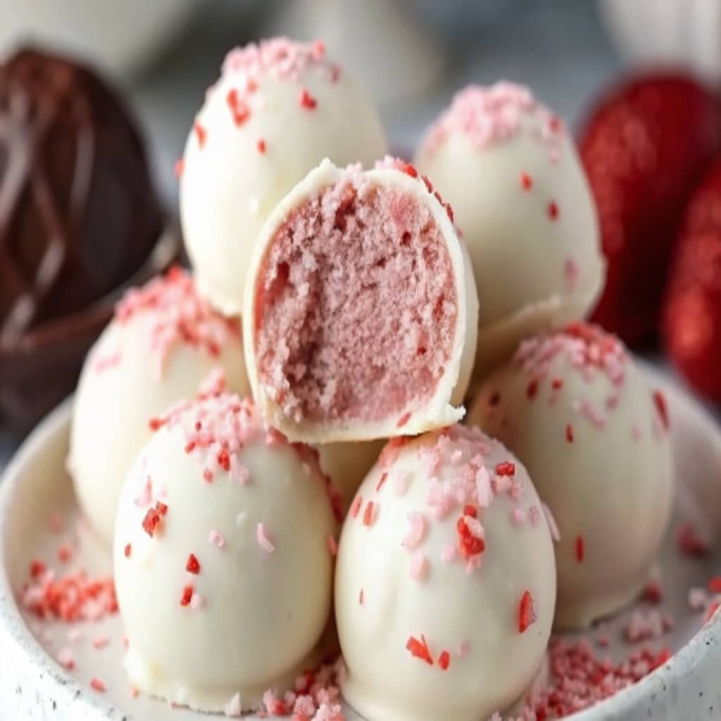 Strawberry Truffles – Creamy, Dreamy & Perfectly Sweet 9 White Chocolate Strawberry Truffles