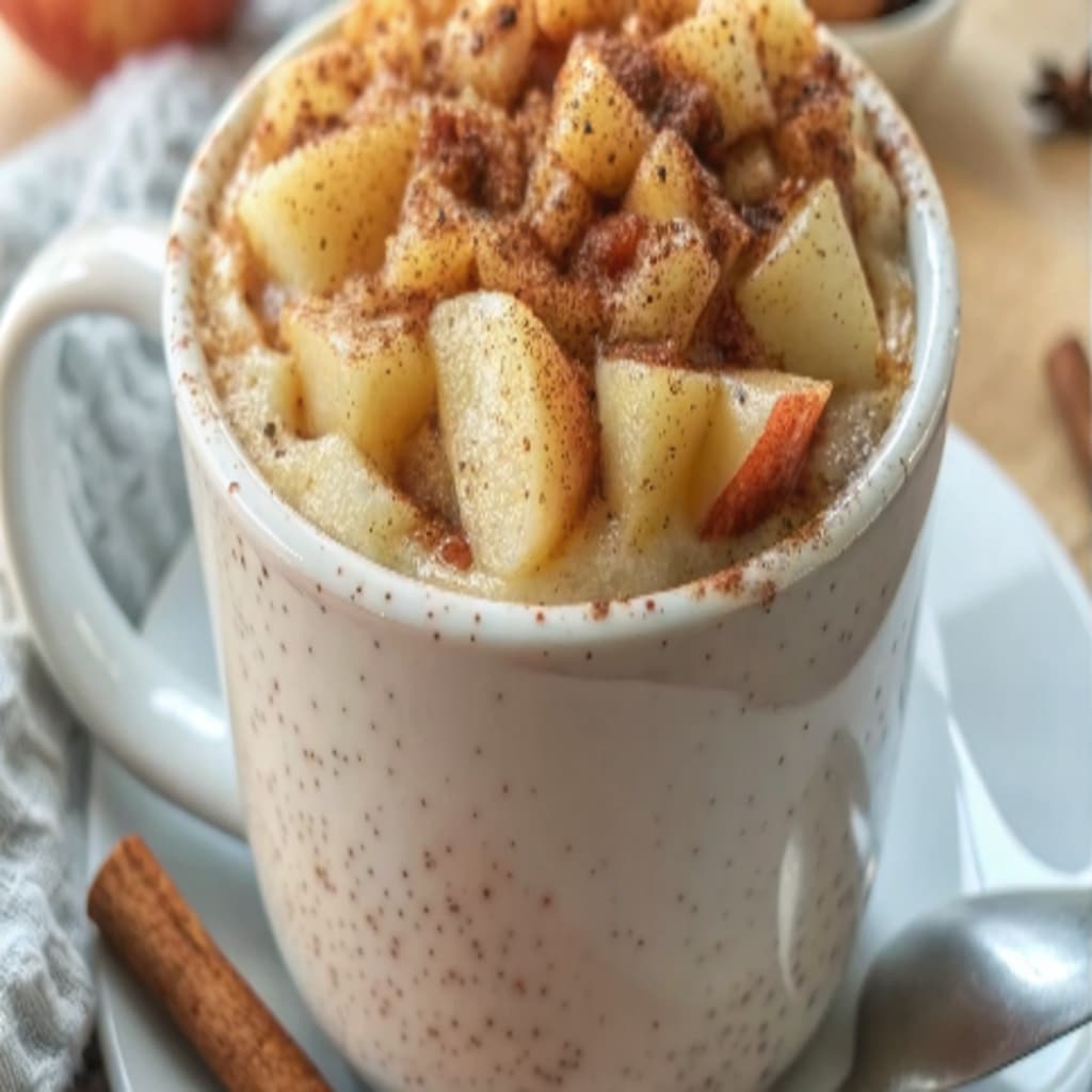 Apple Mug Cake – Warm, Cozy & Ready in Minutes 6 serving apple mug cake with apple cubes