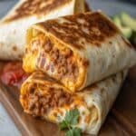 Best Grilled Cheese Burrito with melted cheese
