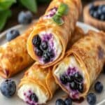 Blueberry Cream Cheese Egg Rolls – Crispy, Creamy & Irresistible 8 blueberry cream cheese egg rolls