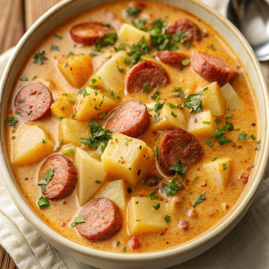 Cajun Potato Soup – Creamy, Spicy, and Ready for Soup Night 4 Serving Cajun Potato Soup for dinner