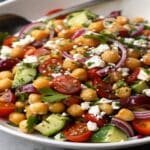 Chickpea Feta Avocado Salad – Fresh, Easy, and Satisfying 5 Chickpea Feta Avocado Salad with lemon and herbs