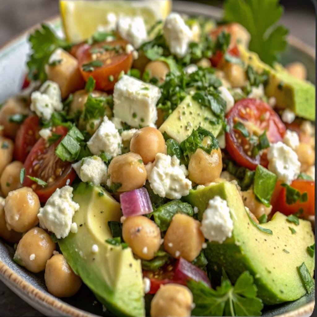 Chickpea Feta Avocado Salad – Fresh, Easy, and Satisfying 4 Mediterranean Chickpea Feta Avocado Salad
