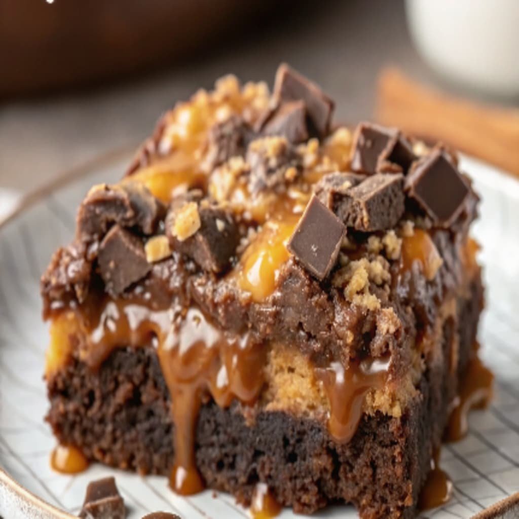 chocolate caramel dump cake