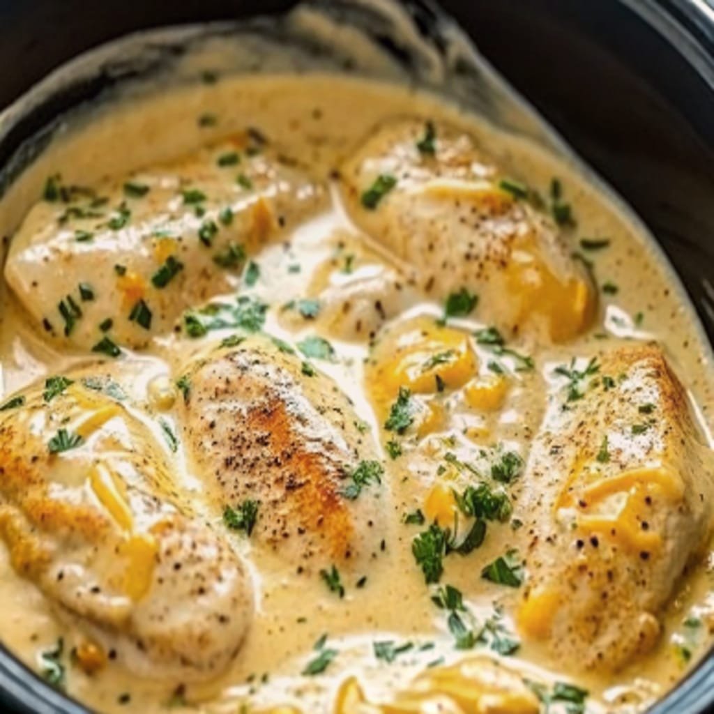 Creamy Ranch Chicken CrockPot in slow cooker