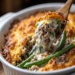 Quick Ground Beef Casserole with Green Beans – The Best Low Carb Dinner 5 Quick Ground Beef Casserole with Green Beans baked with melted cheese