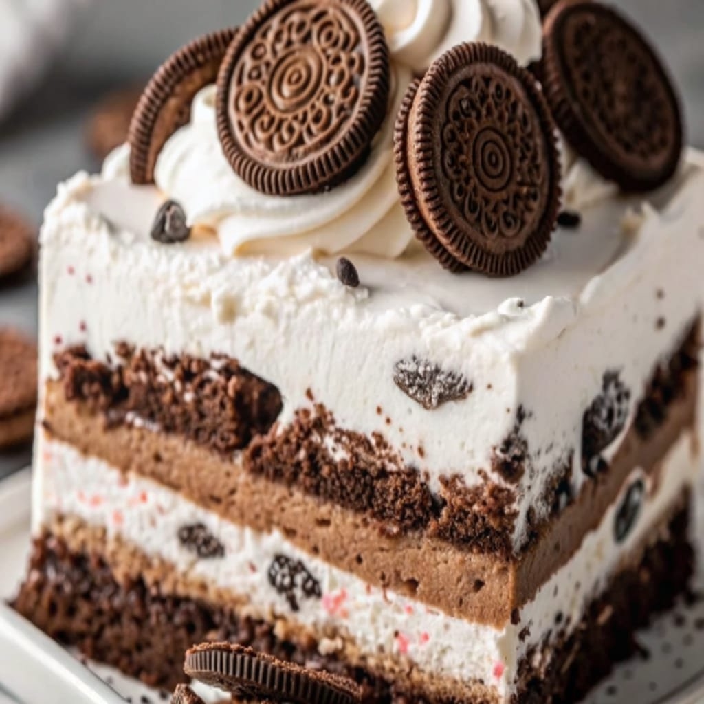 Ice Cream Sandwich Cake 6 sliced ice cream sandwich cake