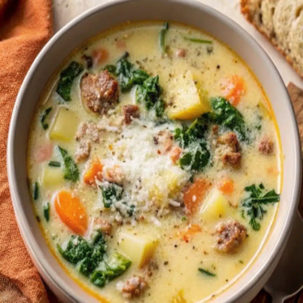 Olive Garden Zuppa Toscana – Creamy, Hearty, and Easy 3 Olive Garden Zuppa Toscana served